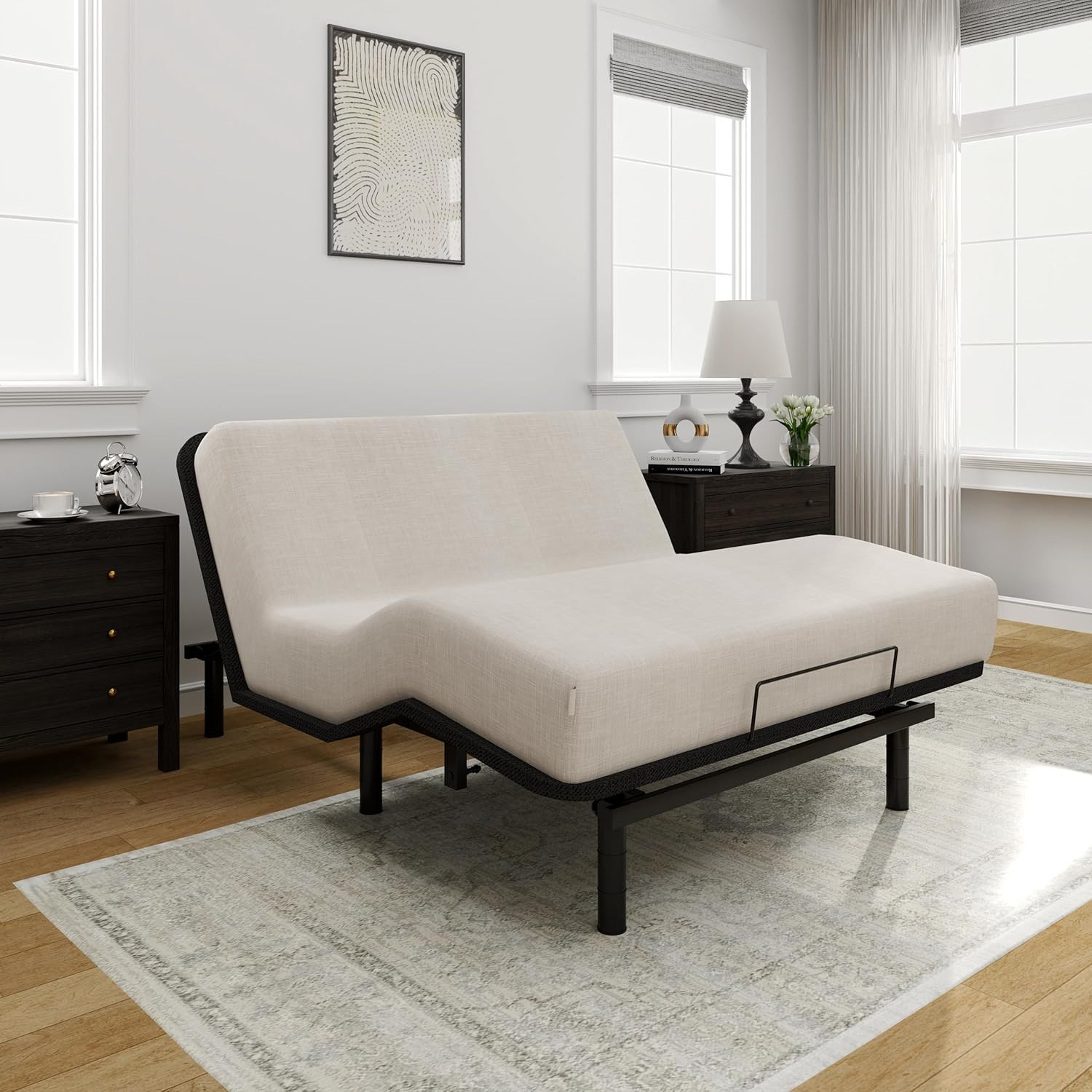 FLEXISPOT Adjustable Bed Frame Base Queen Size,Segmented Design,Easy Assemble,Ox gallery