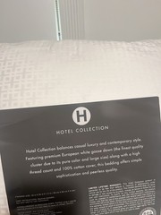 NEW Hotel Collection Goose Down Standard/Queen pillow- Medium Support -$350!!!