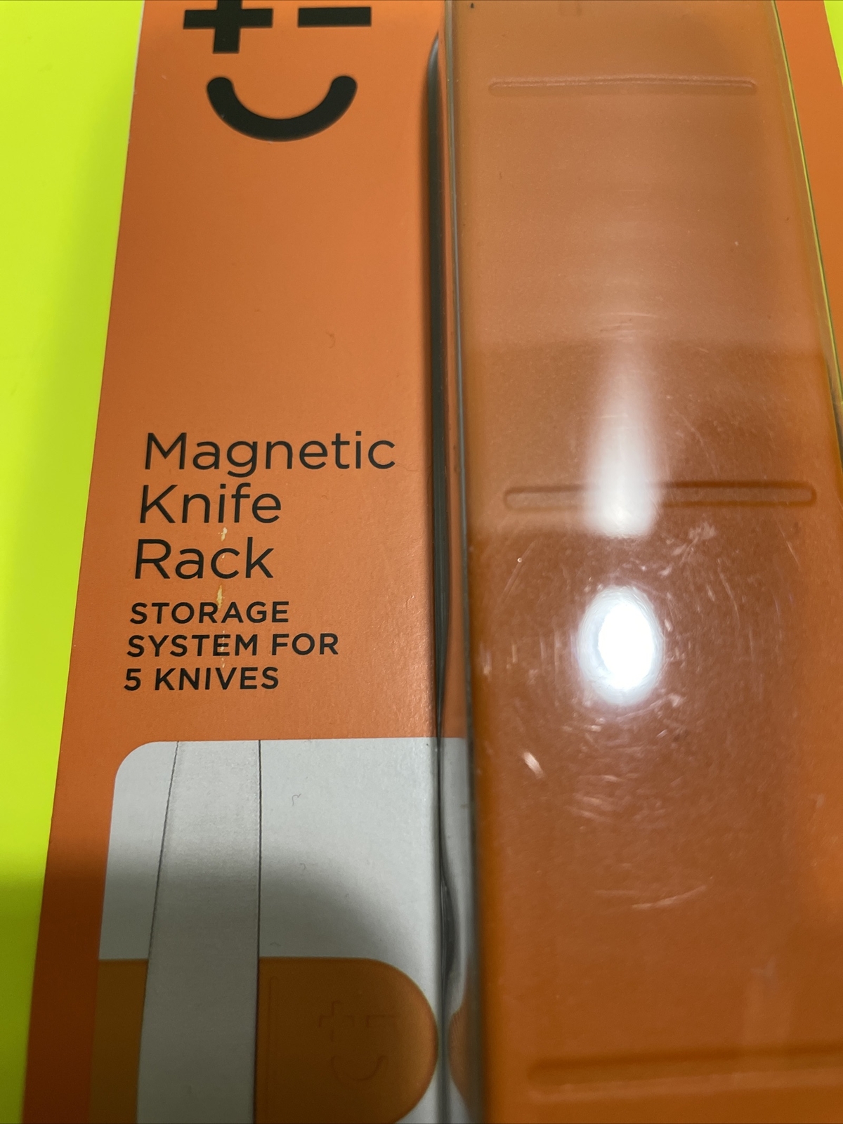 Bisbell magmate Magnetic Knife Rack. 5 Knives Max Capacity. Orange. New gallery