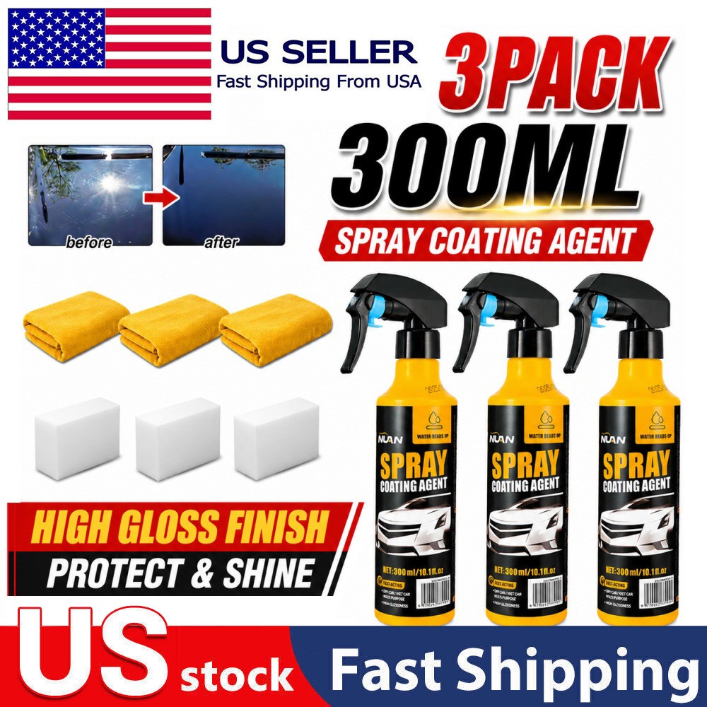 3PACK 300ML Advanced Car Quick-Acting Coating Agent Spray, Car Coating Spray gallery