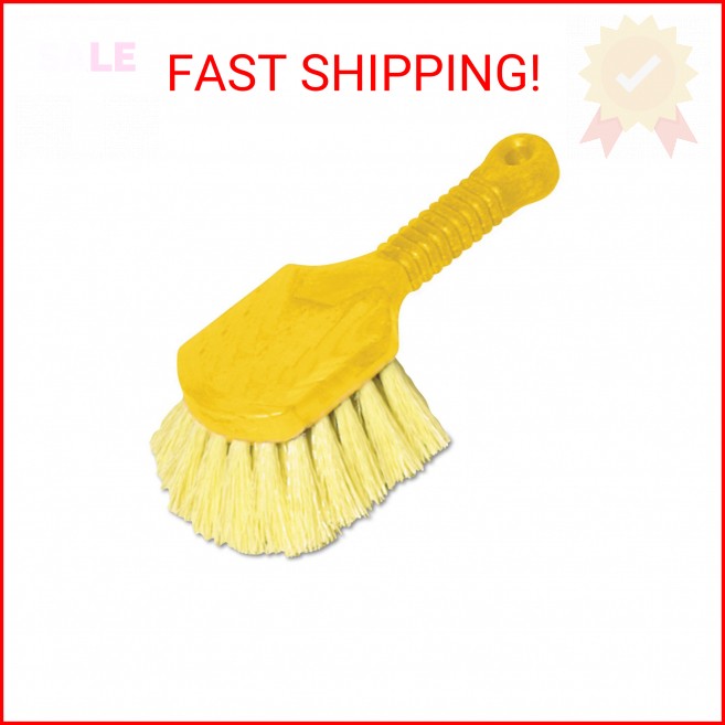 Rubbermaid Commercial 8" Utility Scrub Brush Plastic Handle Synthetic Bristles C gallery
