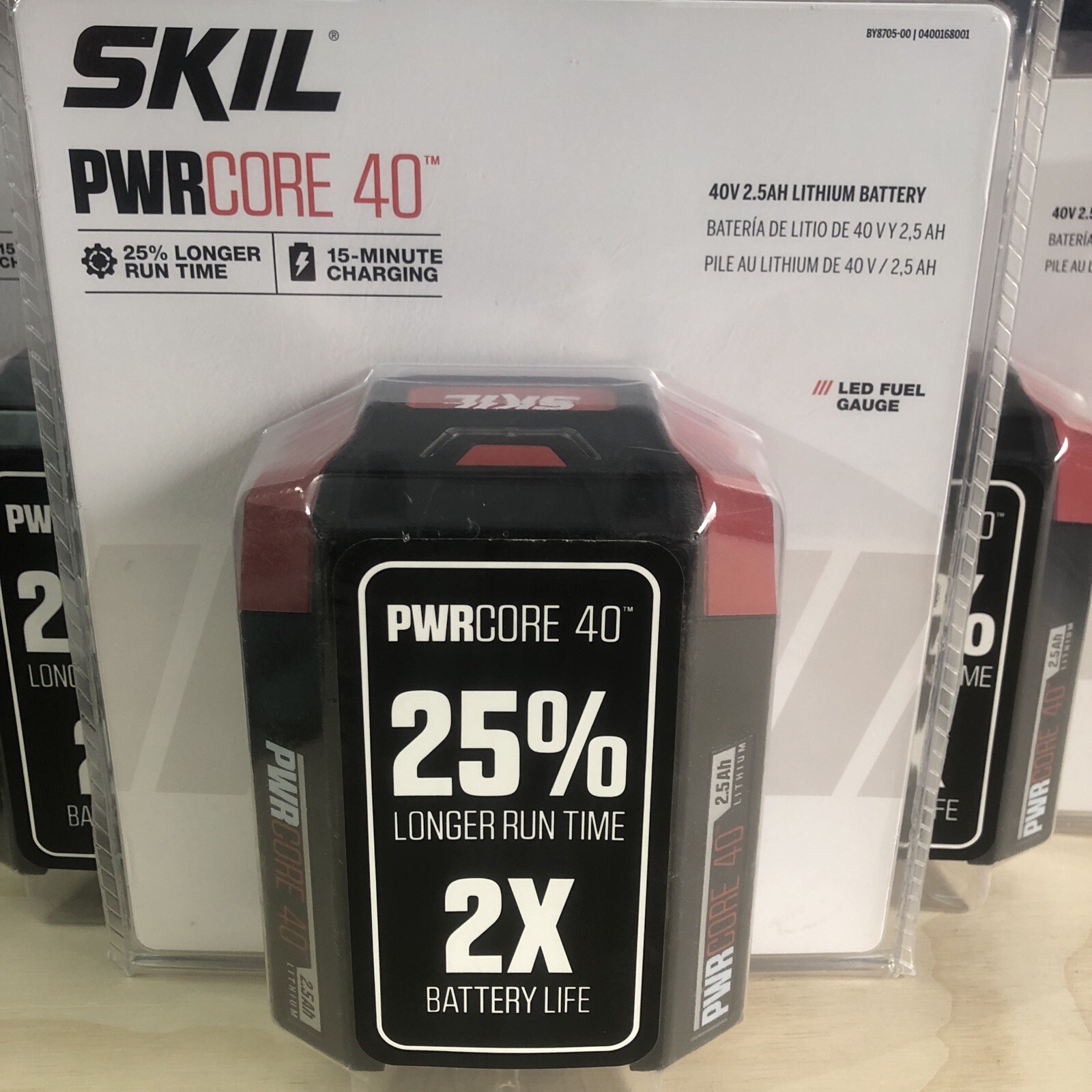 SKIL PWRCORE 40 RECHARGEABLE LITHIUM ION BATTERY BY8705-00, 40V 2.5 Ah Sealed gallery