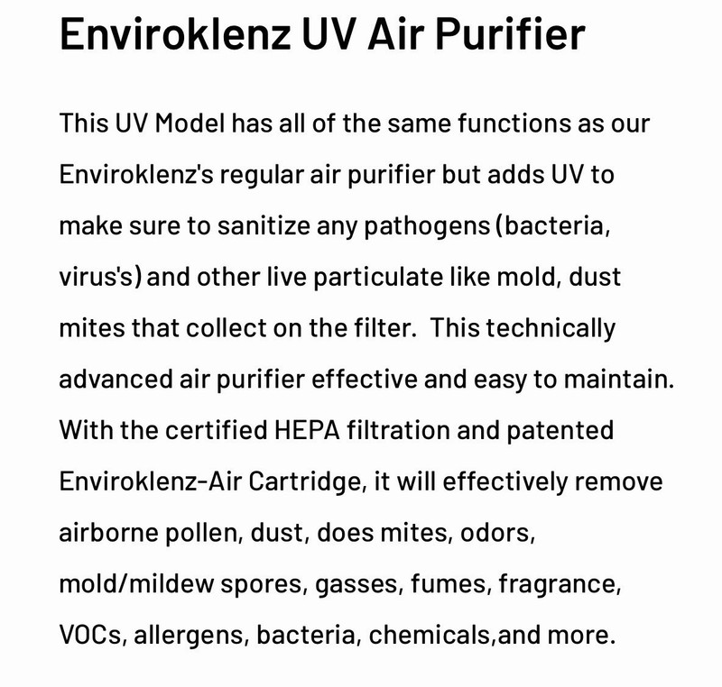 Enviroklenz Mobile Air System Plus with UVC HEPA Filter, 115V, 60HZ, P/N 137227 gallery
