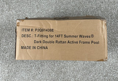 T-Fitting 14 Ft Summer Waves Dark Double Rattan Active Frame Pool Replacement