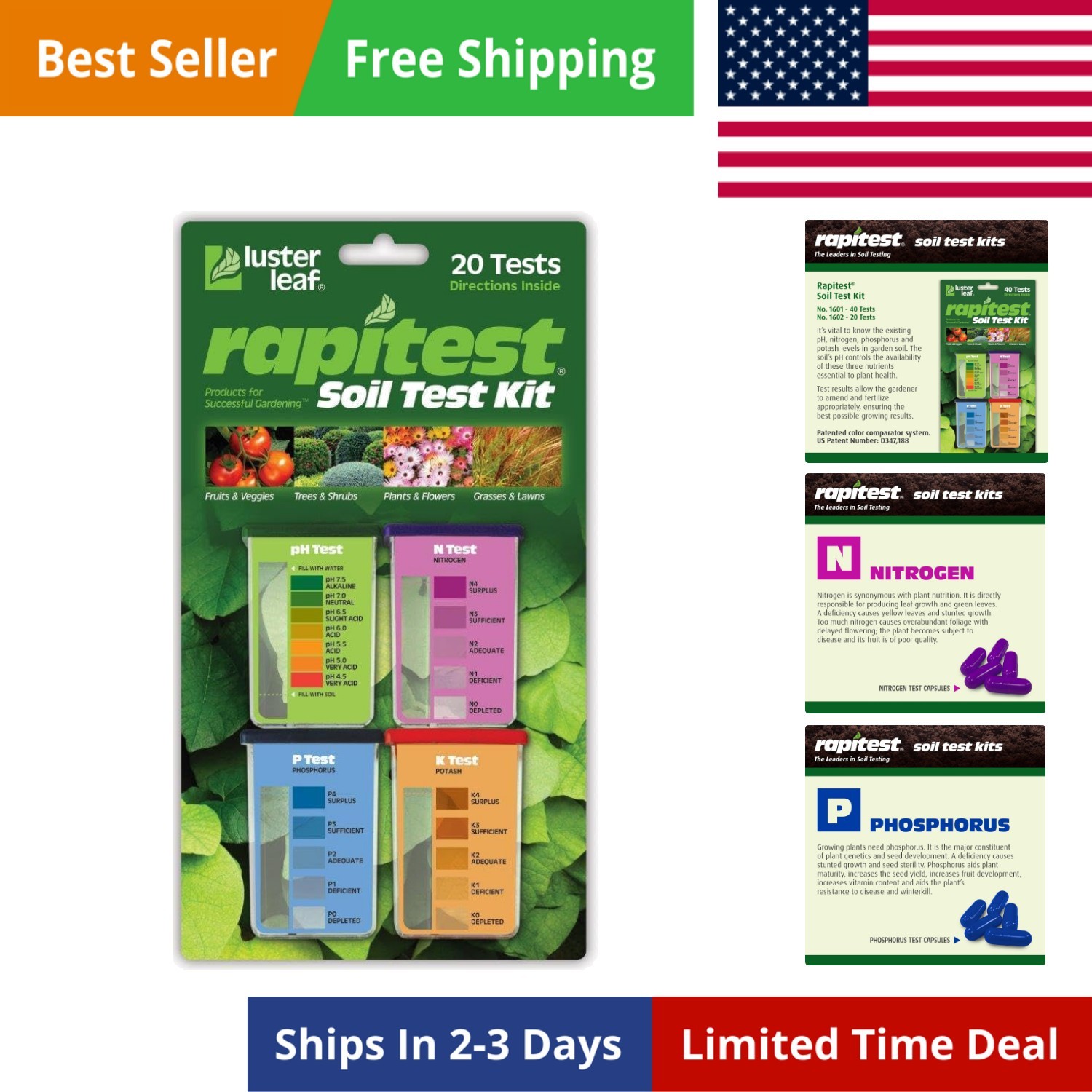 Rapitest Soil Kit for Gardens, Vegetables, Flowers and Lawns. designed and ... gallery