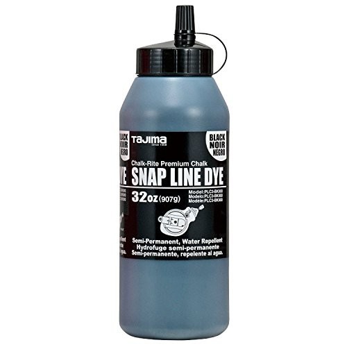 32 oz Black Marking Chalk - Semi-Permanent Snap-Line Dye, Durable Bottle & Easy- gallery