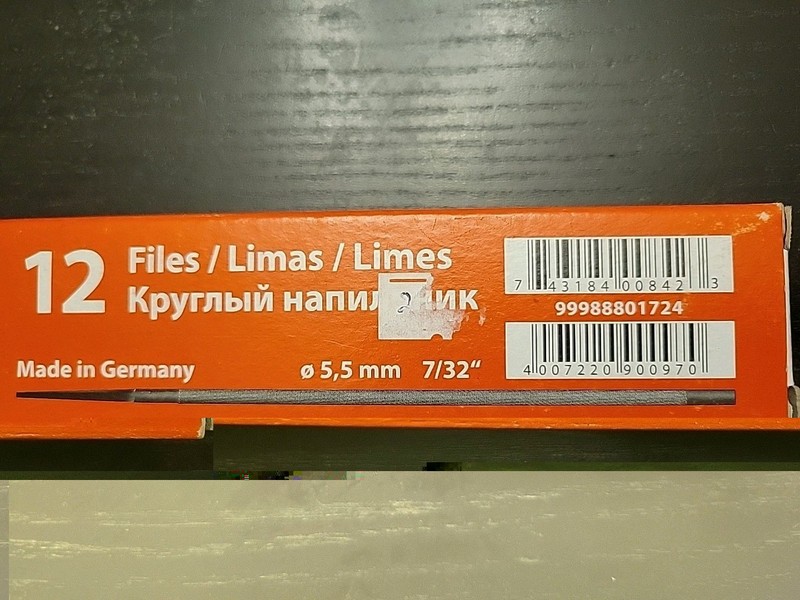 GENUINE ECHO CHAINSAW SHARPENING FILE 12-PACK 7/32 5.5 mm 99988801724 gallery