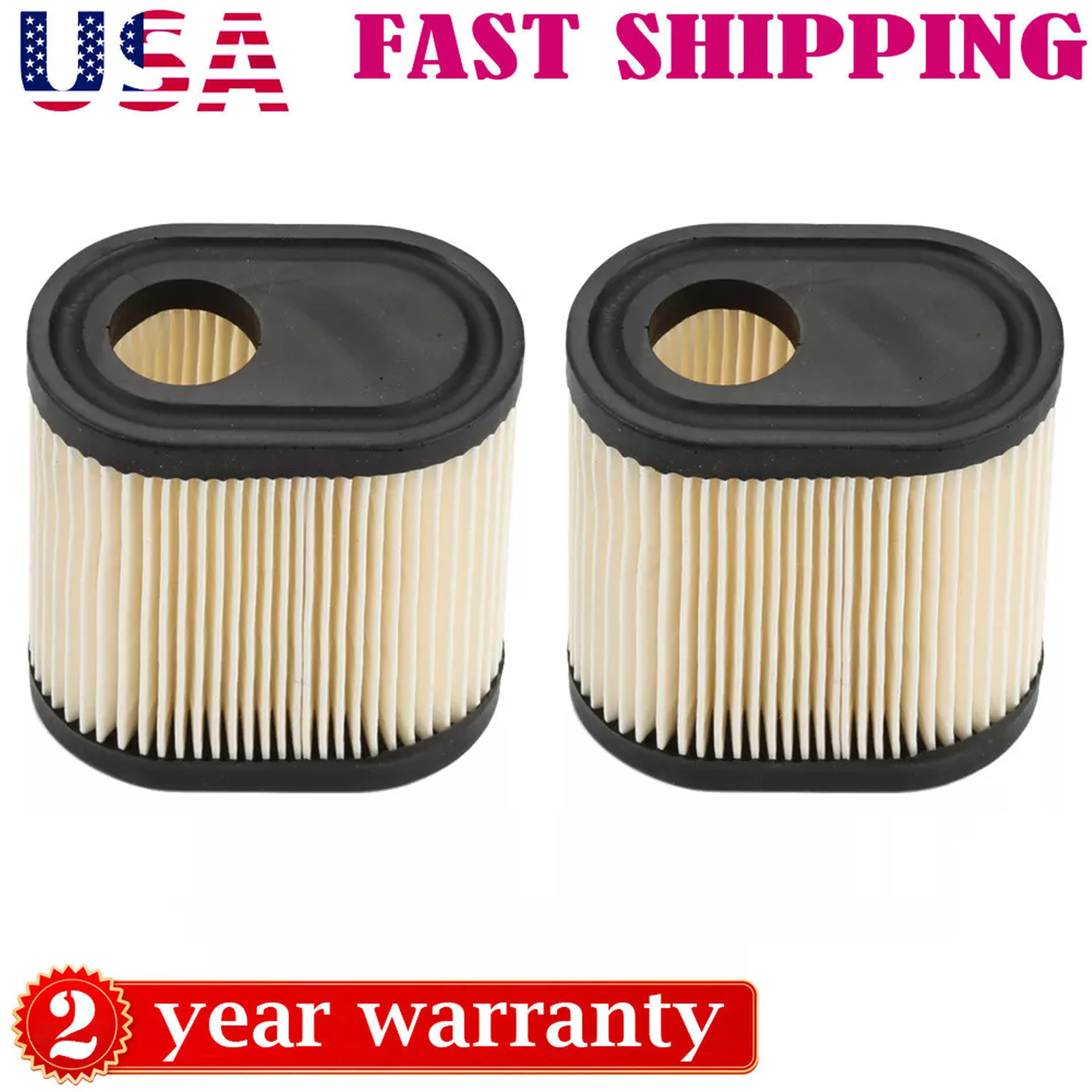 36905 2pcs Air Filters For Tecumseh LEV100 LEV120 LV195EA OVRM105 OVRM120 5.5 HP gallery