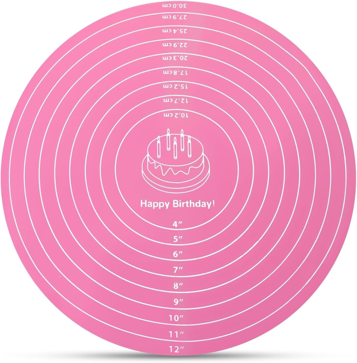 Round Silicone Baking Mat Pink 12 Inch Cake Mat Silicone Mats Baking Frost Form gallery
