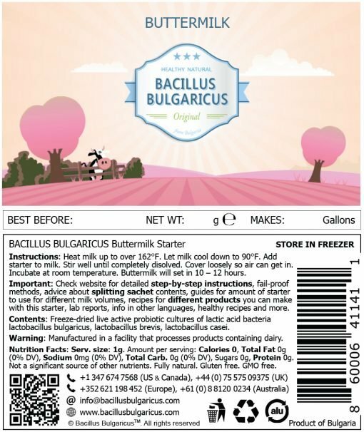 Bacillus Bulgaricus Buttermilk starter,probiotic makes(64oz-2 litres) gallery