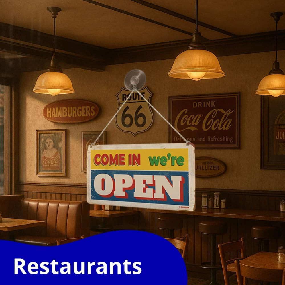 Open Closed Sign for Business - Acrylic, Double Sided, 9.8 x 5.9 in (01. Red & B gallery