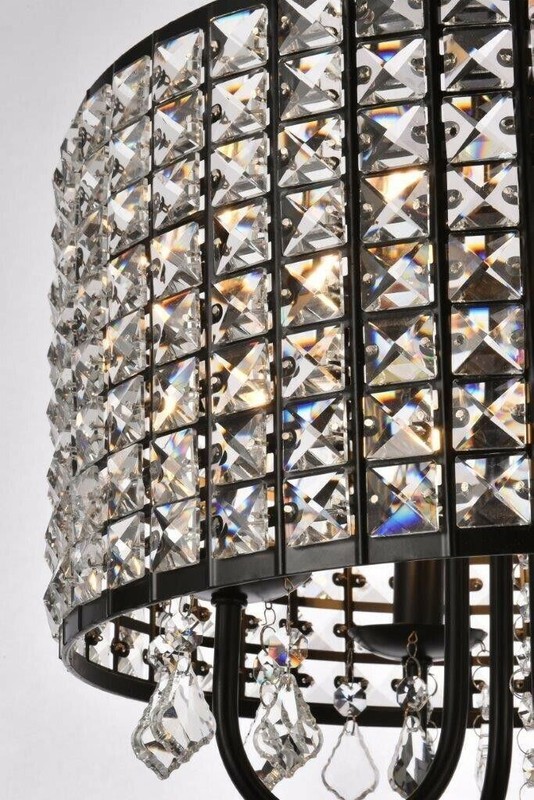 Flush Mount Round Crystal Shade 4 Light Dining Room Kitchen Bathroom Lighting gallery