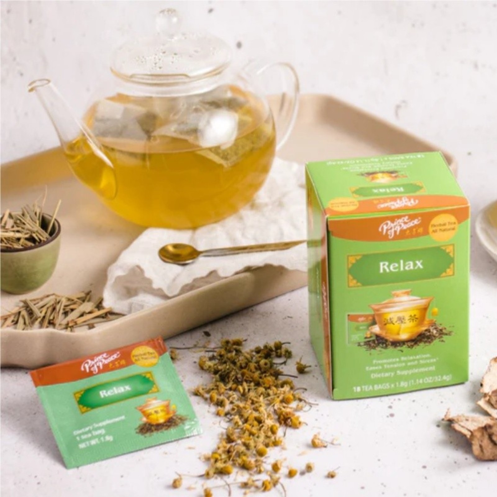 Relax Tea Herbal Tea-6 Boxes- 18 Tea Bags Each Box -Prince of Peace gallery