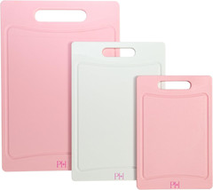 Cutting Boards, Dual-Sided Cutting Board Set with Built-In Juice Grooves, Easy-G