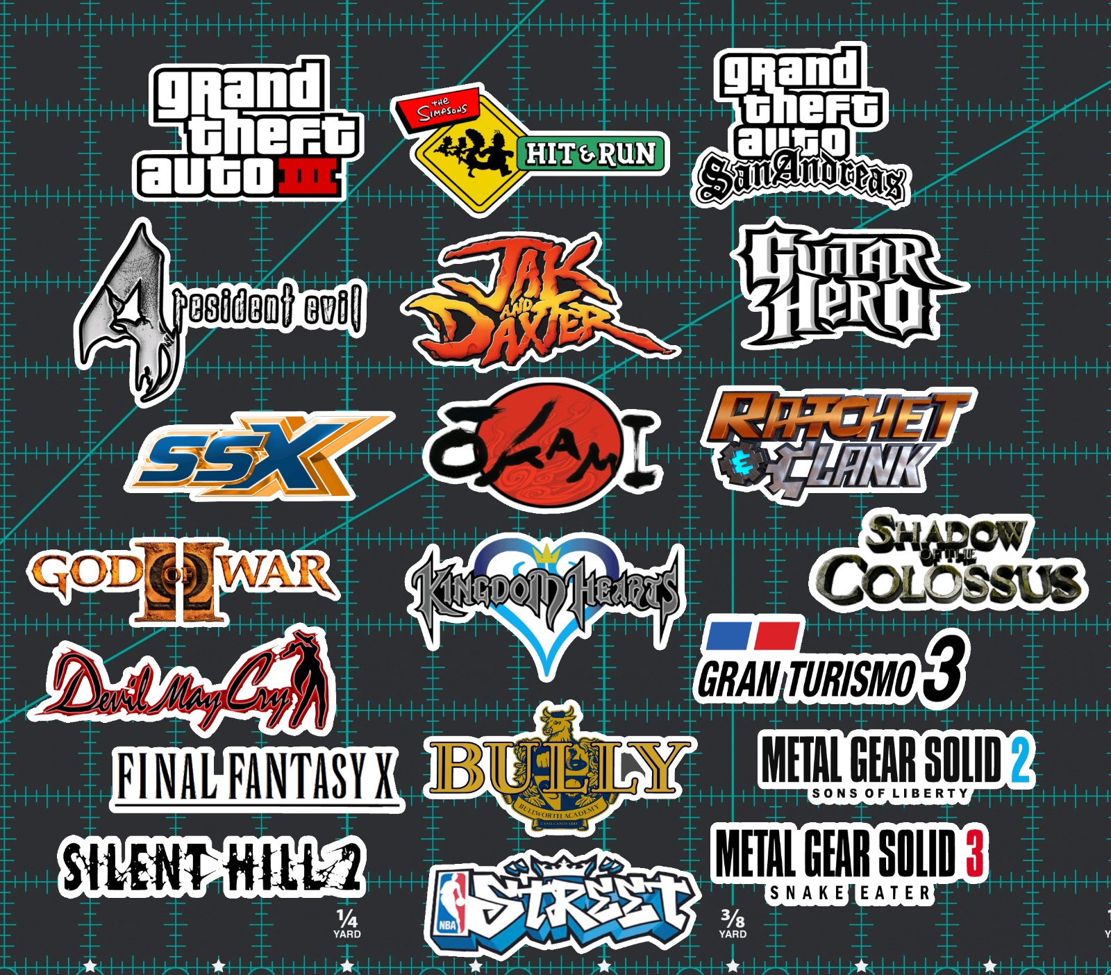 20 PlayStation 2 Logo Sticker Pack - White, Clear or Holographic - Vinyl - PS2 gallery