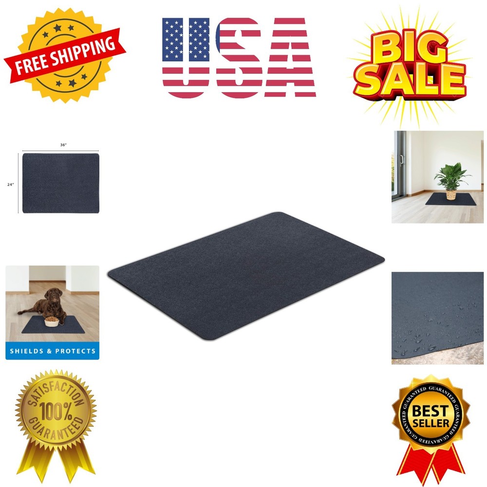 Multi-Purpose Recycled Rubber Floor Mat for Indoor or Outdoor Use, Utility Ma...