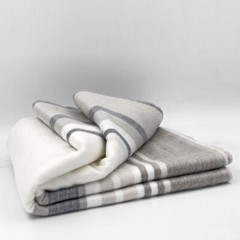 SOFT&WARM STRIPED ALPACA LLAMA WOOL BLANKET PLAID 99″x67″ QUEEN BED SOFA COUCH