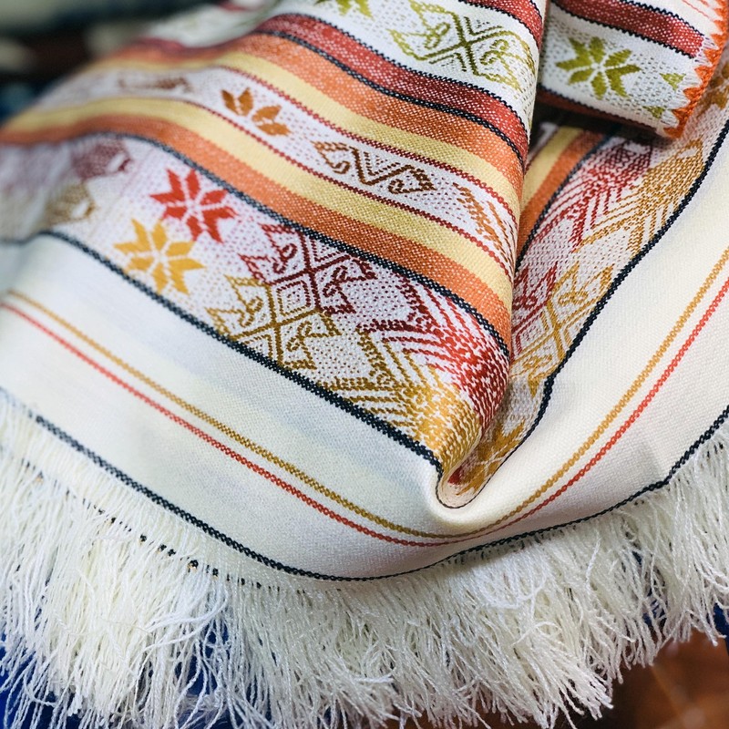 TABLECLOTH RECTANGLE COTTON THROW HANDMADE OTAVALO ANDEAN INCA 60"x80" 6-8 SEATS gallery
