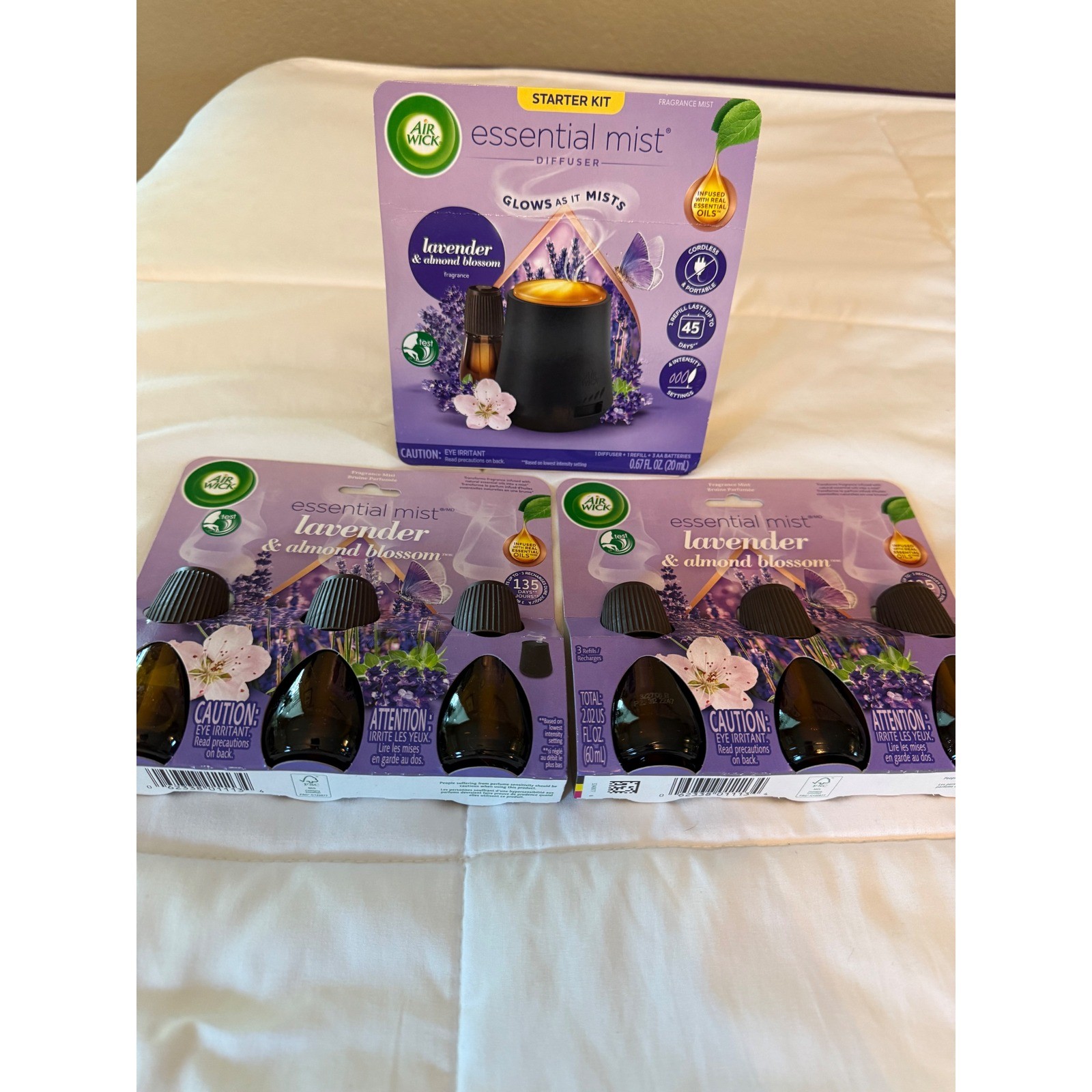 Air Wick Essential Mist Diffuser Starter Kit & 6 Refills Lavender Almond Blossom gallery
