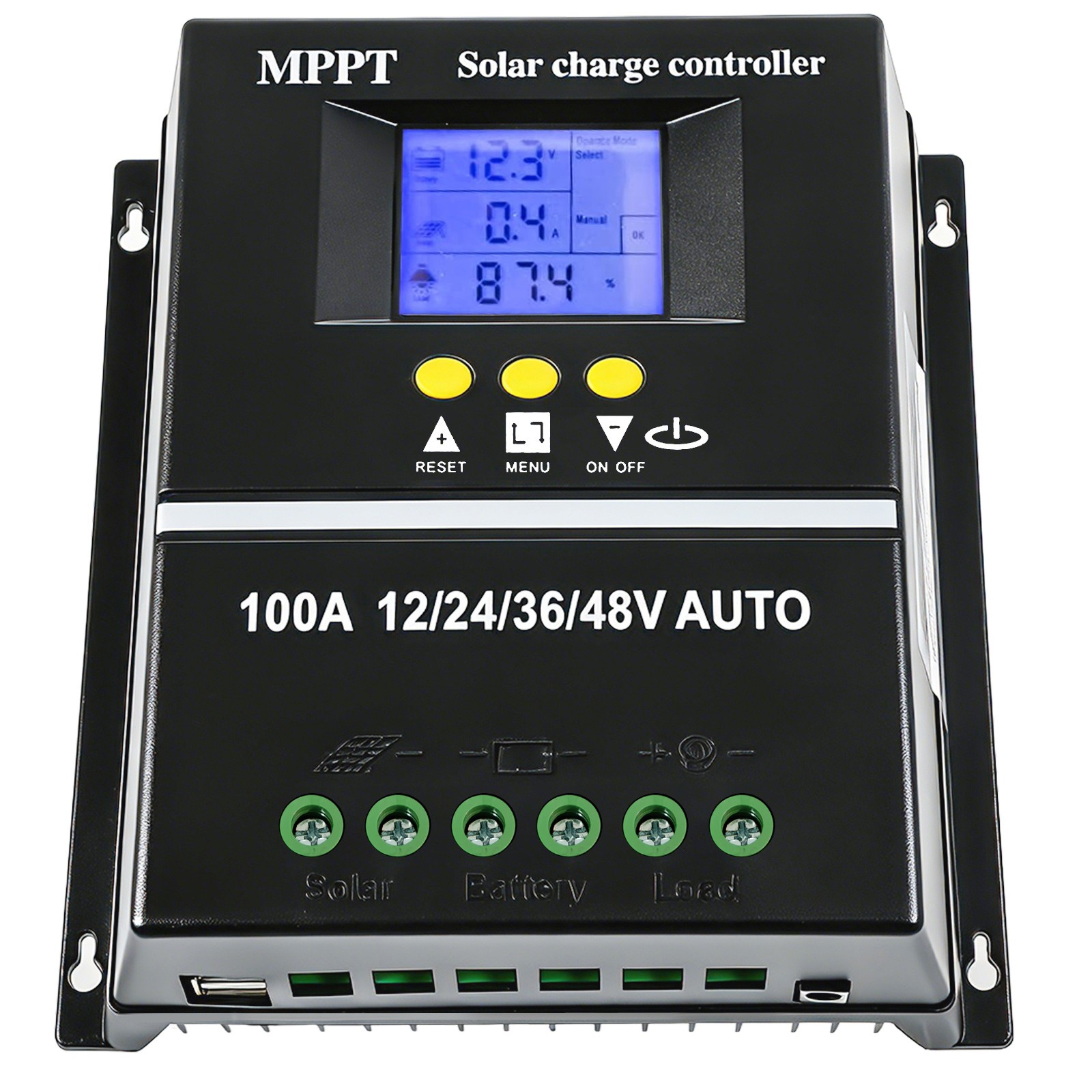 MPPT 100A Solar Charge Controller Tools 12V/24V/36V/48V Battery PV Regulator US gallery