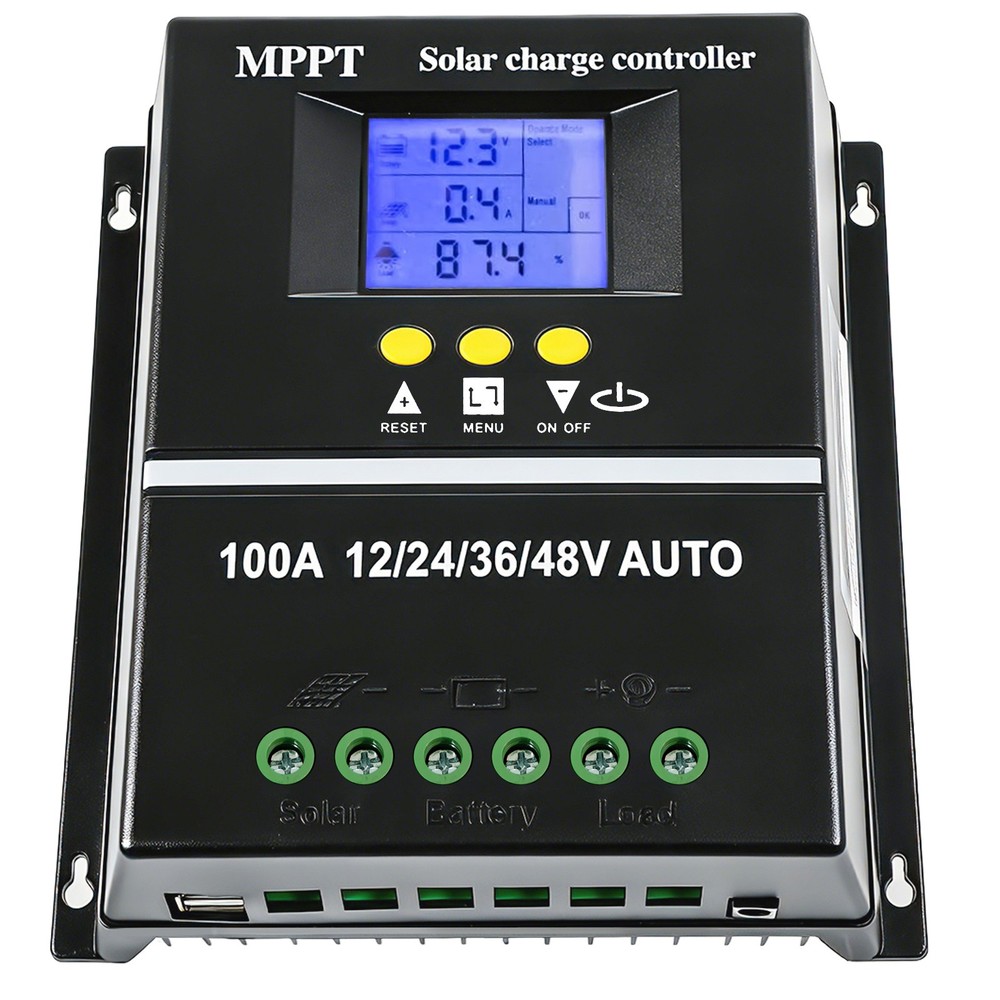 MPPT 100A Solar Charge Controller Tools 12V/24V/36V/48V Battery PV Regulator US