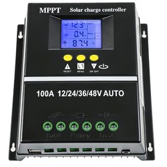 MPPT 100A Solar Charge Controller Tools 12V/24V/36V/48V Battery PV Regulator US
