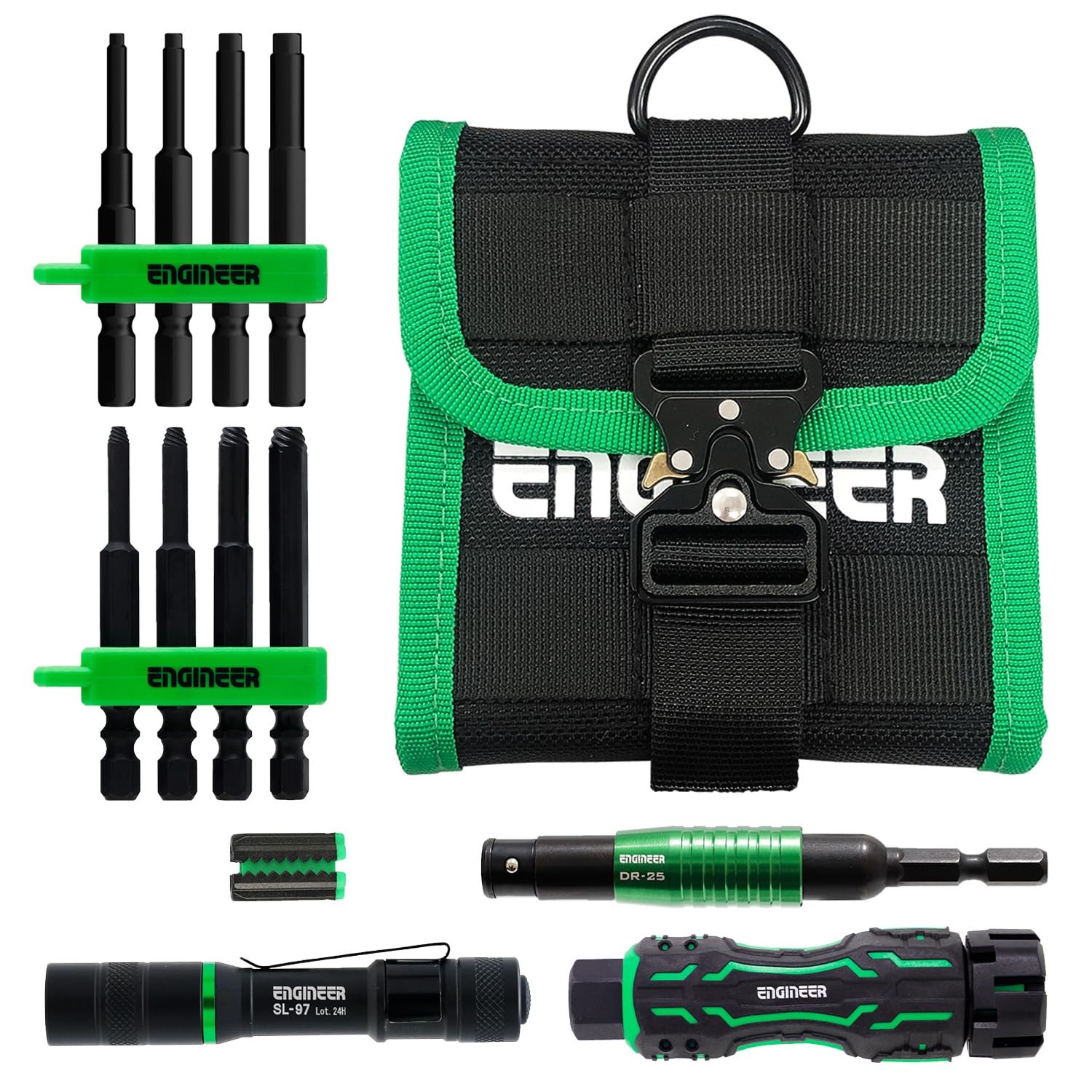 ENGINEER DXZ-41 Neji-Saurus Q Hex Screw Extractor Set 7 Pcs Made In Japan gallery