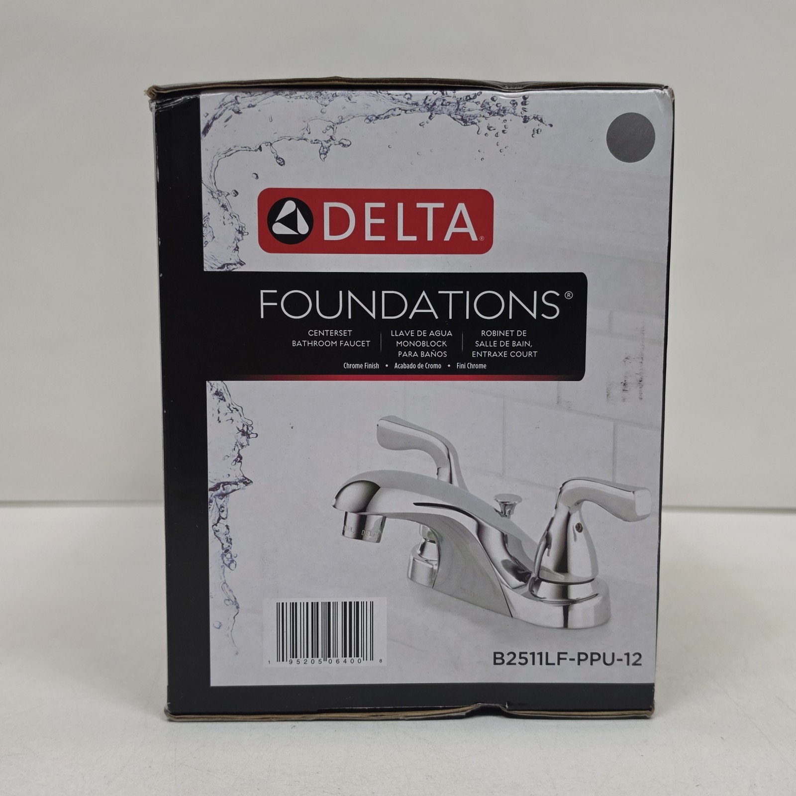 Delta Foundations 4" Centerset Double Handle Bathroom Faucet in Polished Chrome gallery