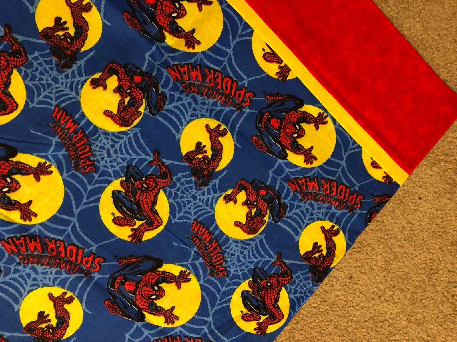 2 Handmade Standard Pillow Cases Marvel's Spiderman 30 x 21 inches New gallery