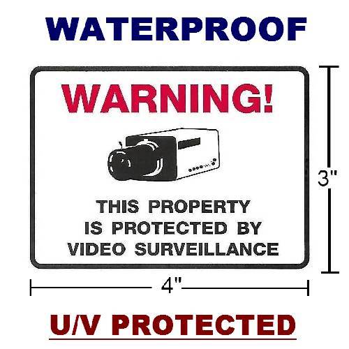 SECURITY WARNING STICKERS VARIETY PACK - LOT OF 4 BRINKS+SMILE CAMERA gallery