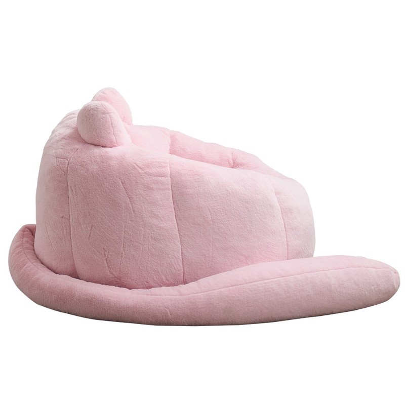 Pink Cat-Shaped Bean Bag Sofa, No Assembly, for Living Room & Bedroom gallery