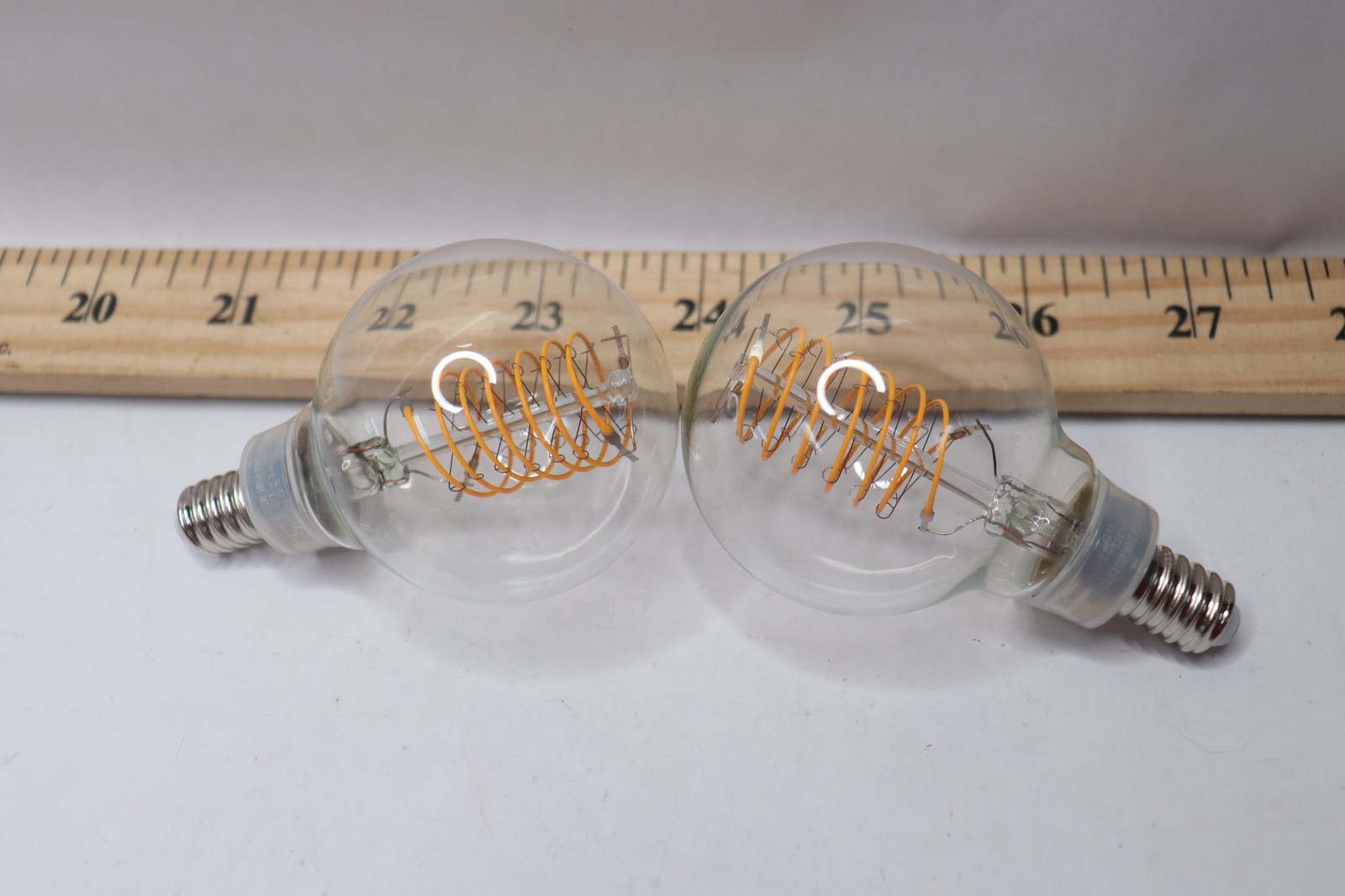 (2-Pk) EcoSmart G16.5 Fine Bendy LED Vintage Edison Light Bulb 60W Warm White gallery