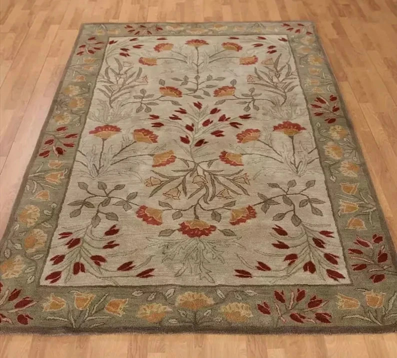 Multi Adeline Hand tufted floral wool area rug for home New home gift Home 8x10| gallery