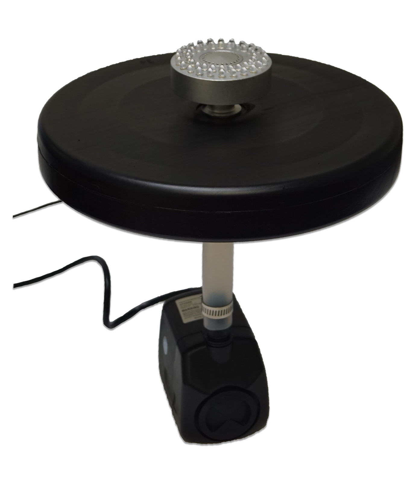 Small Floating Fountain, 600 GPH, White LED Lights, 30' Cords, Adjustable Spray gallery