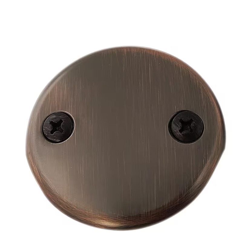 3-1/8 In. 2-Hole Bathtub over Flow Face Plate and Screws in Antique Bronze gallery