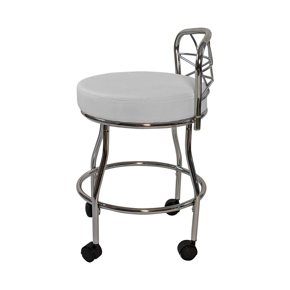 Diana X-Back Vanity Stool with Casters - Chrome gallery