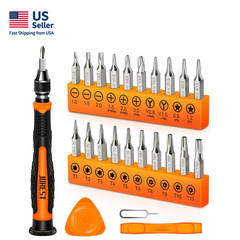 24Pcs Small Precision Screwdriver Set with Torx T5 T6 T8 T9, Y00, Star P5, Mini