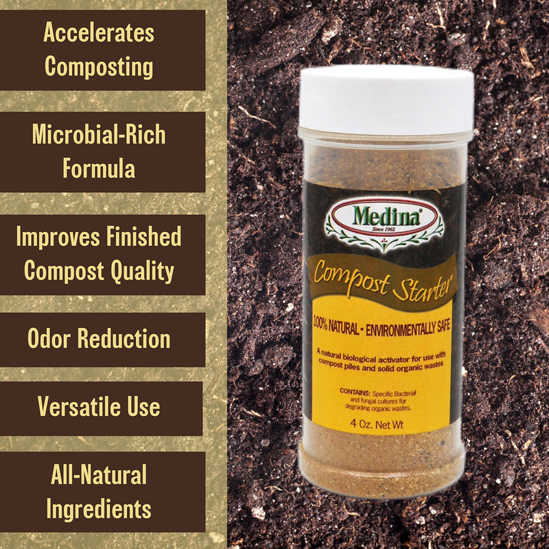 Compost Starter Natural Microbial Blend 4 oz Bottle by Medina gallery