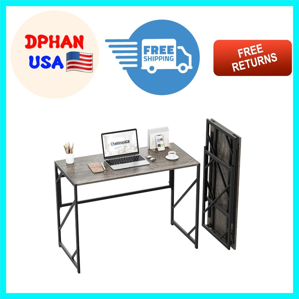 Modern Foldable Computer Desk – No Assembly Needed, Ideal for Small Spaces