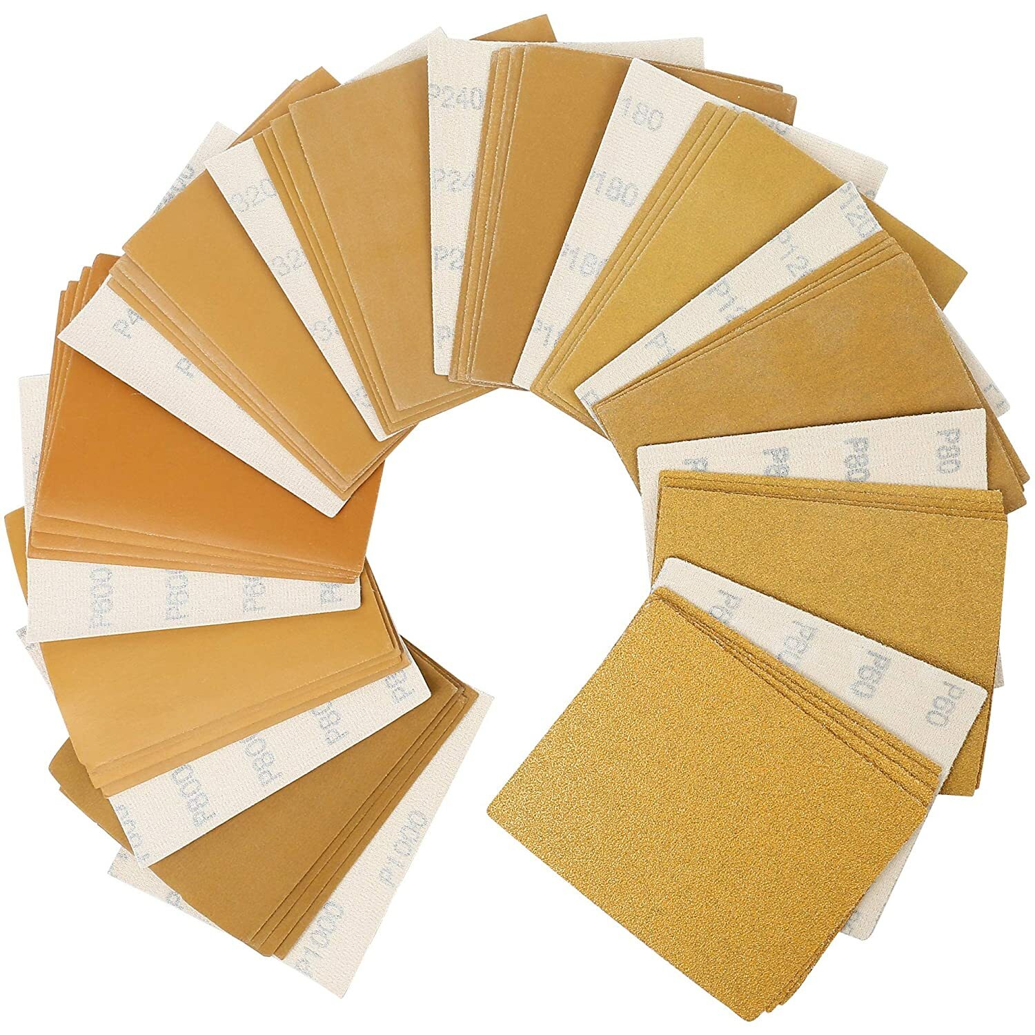 40PACK 1/4 Hook & Loop Sheet Palm Sander Sandpaper 80-1000 Grit 4-1/2 x 5-1/2 in gallery