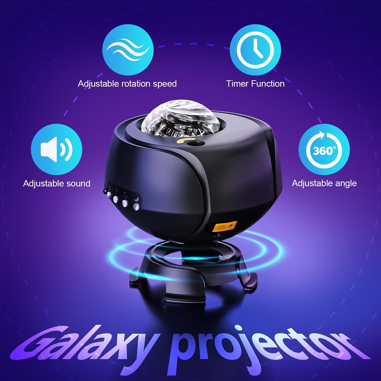 The Largest Coverage Area Galaxy Lights Projector galaxy projector-A, Black-A gallery