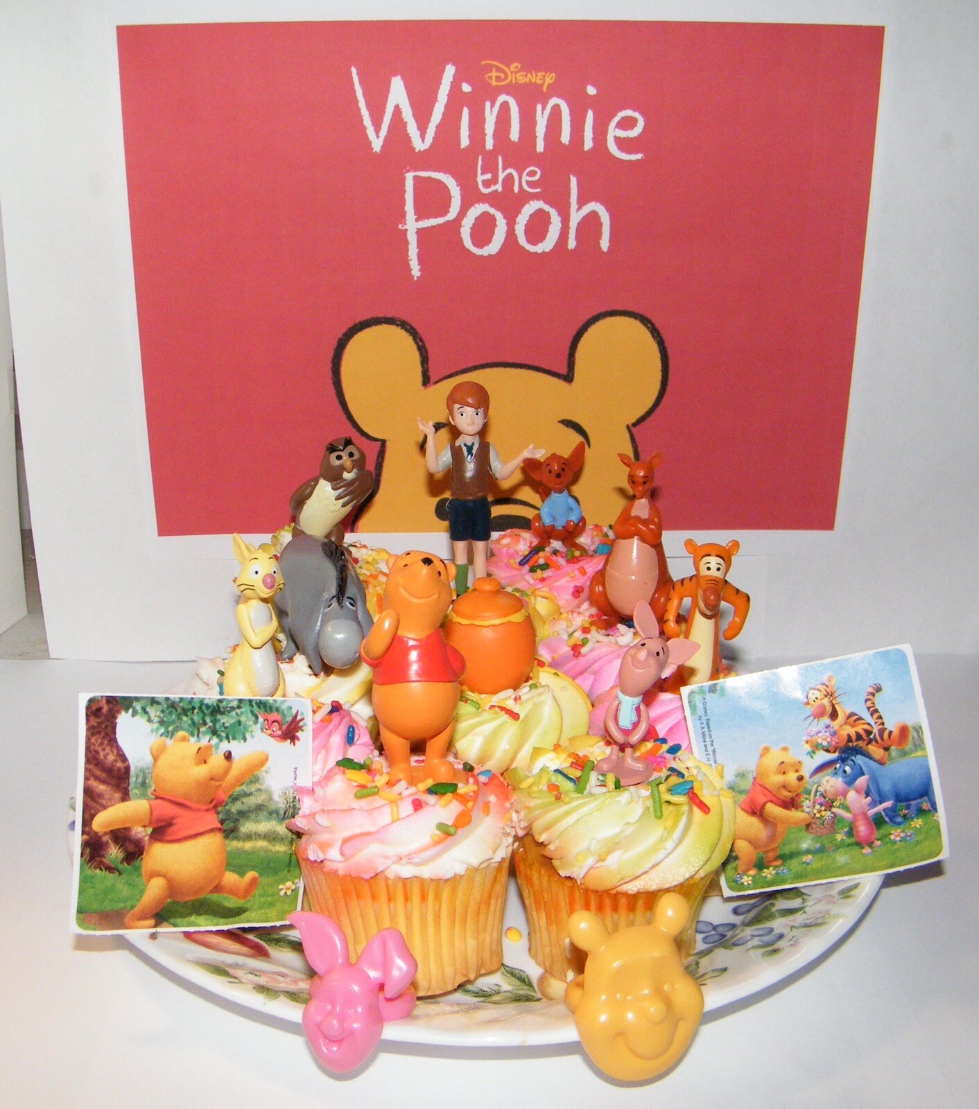 Winnie The Pooh Cake Toppers Set 14 Cupcake Decorations with 10 Figures gallery