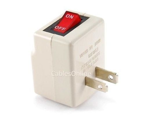 1-Port Wall Outlet 2-Prong AC Power Adapter with On/Off Switch, PS-A1P gallery