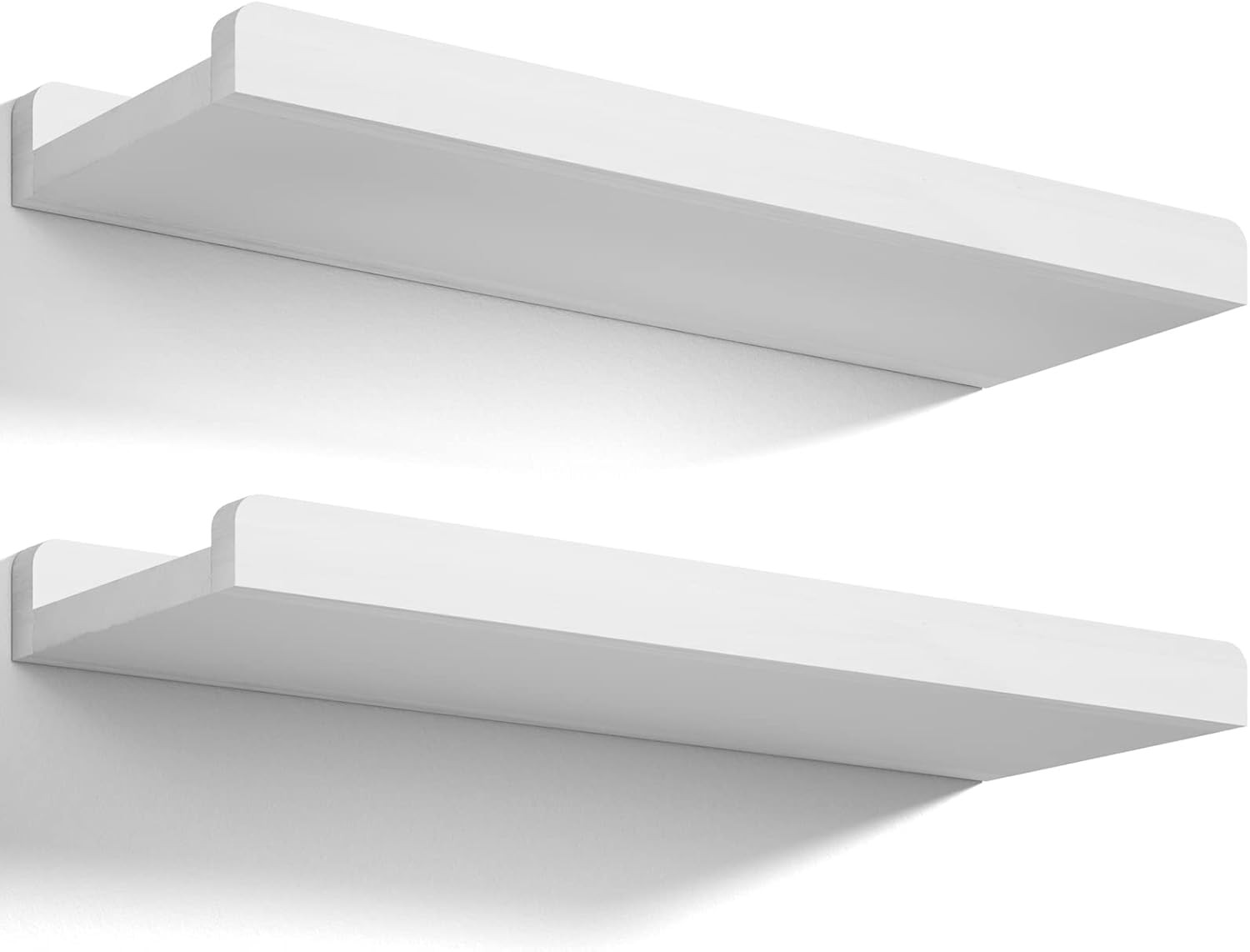 Love-Kankei Floating Shelves Wall Mounted Set of 2, 17 Inch Rustic Wood Wall She gallery