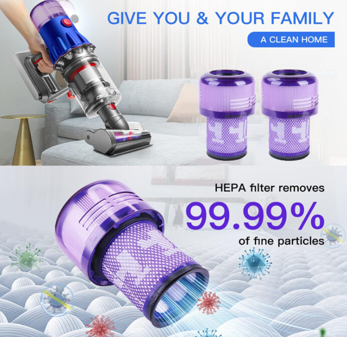 2 PACK Filter for Dyson V12 Detect Slim Cordless Vacuum and V12 Slim Vacuums gallery