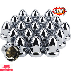 Tapas de tuercas con brida de bala de 33 mm x 2-1/2”, de plástico ABS cromado,