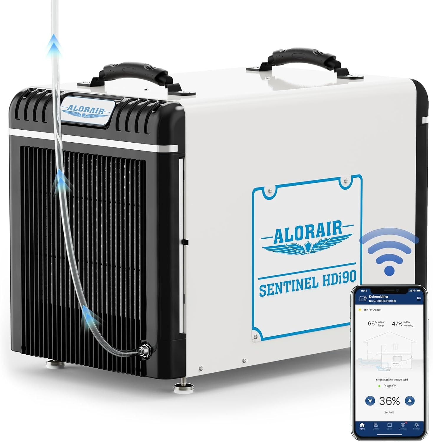 ALORAIR Sentinel HDi90 198Pint Basement Dehumidifier w/Pump & Wi-Fi 6Y Warranty gallery