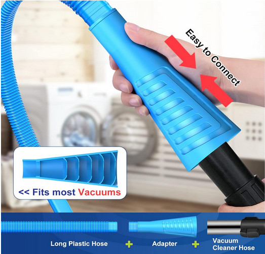 Sealegend 2 Pieces Dryer Vent Cleaner Kit Vacuum Attachment Hose with Brush, Dry gallery