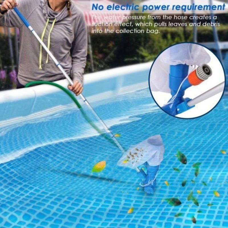 Professional Pool Vacuum Head Inground Above Ground Swimming Cleaner w/ Pole gallery