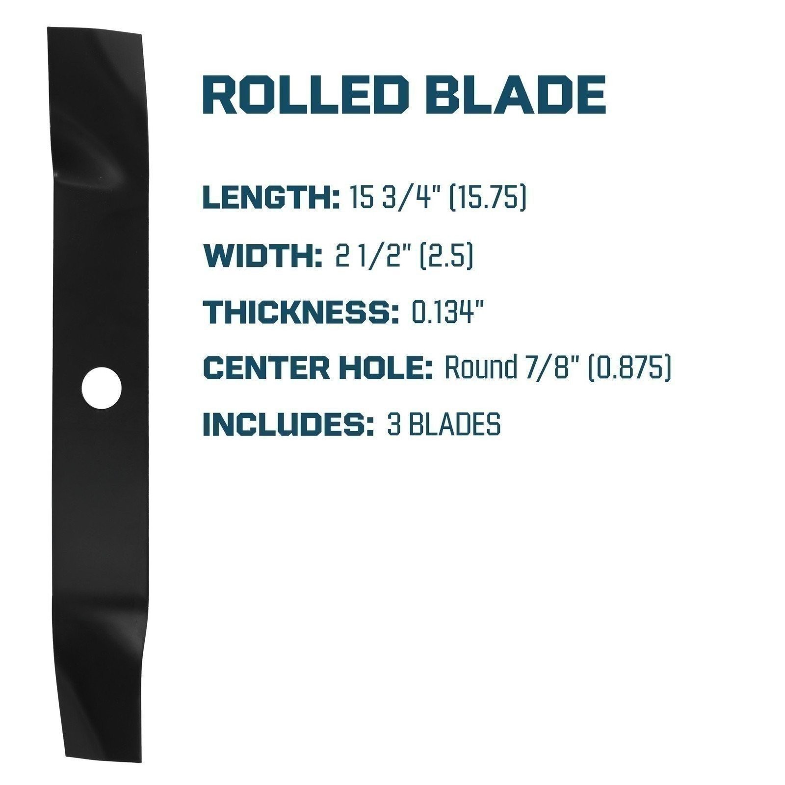 3 Pack Mulching Blade For Murray Scotts 46" Decks 056631E701, 4566313, 4566313MA gallery